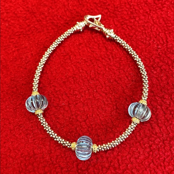 LAGOS 18K Gold Caviar Forever Sky BL TPZ Bracelet - Picture 1 of 8